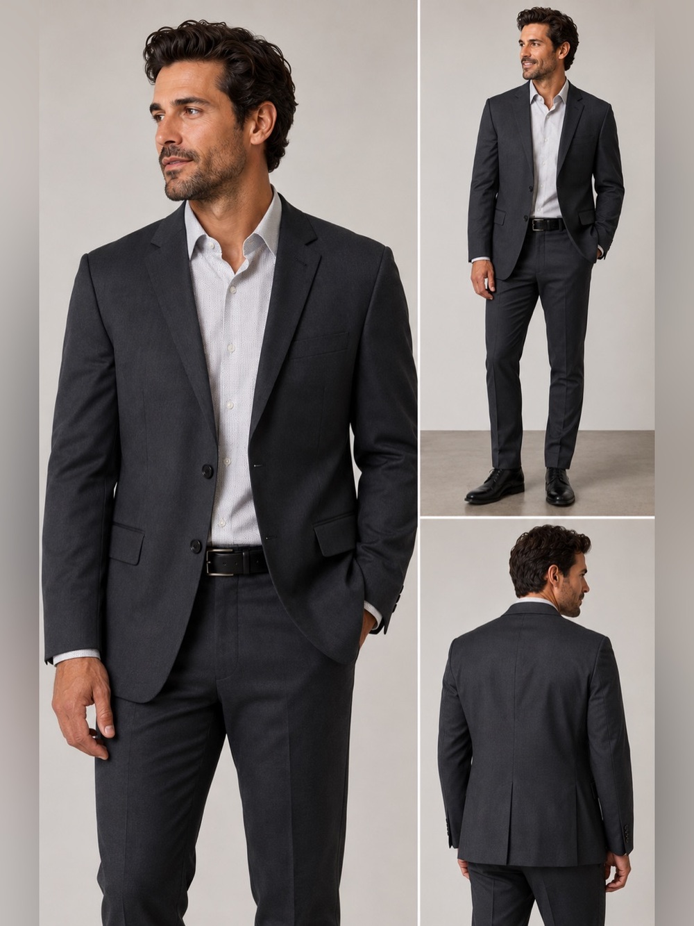 Kenneth Cole Reaction Techni-Cole Men's Grey check Performance Blazer